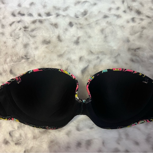 Victoria secret bathing suit top bikini paisley print neon gold sparkly shimmer - Picture 9 of 9